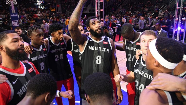 The Detroit Pistons honour Kobe Bryant with No 8 and No 24 jerseys