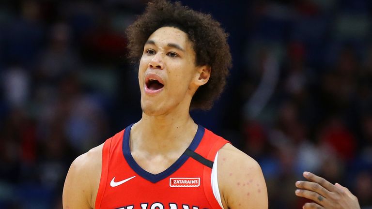 Jaxson Hayes in action for the New Orleans Pelicans