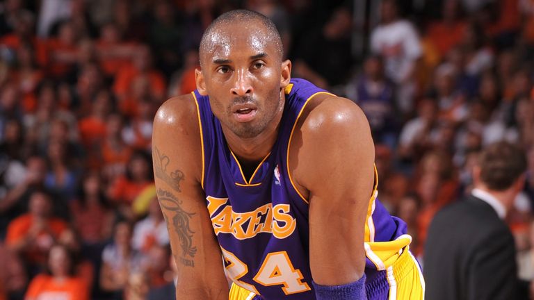 Kobe Bryant en acción para los Lakers de Los Ángeles