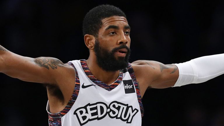 Kyrie Irving in against on his return to the Brooklyn Nets line-up
