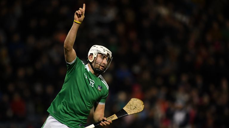 Aaron Gillane celebrates scoring his goal for the Treaty