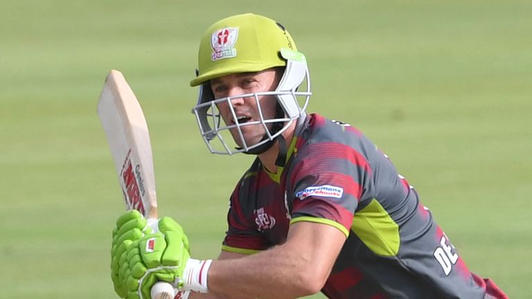 PRETORIA, SOUTH AFRICA - DECEMBER 05: AB de Villiers of the Tshwane Spartans during the Mzansi Super League match between Tshwane Spartans and Paarl Rocks at SuperSport Park on December 05, 2018 in Pretoria, South Africa. (Photo by Lee Warren/Gallo Images)
