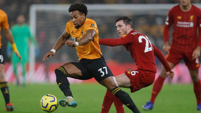Adama Traore caused countless problems for Liverpool full-back Andy Robertson