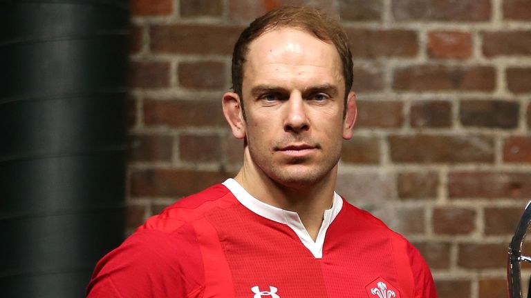 Wales' Alun Wyn Jones poses at the official 2020 Six Nations launch