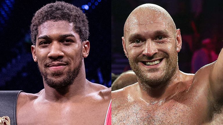 Anthony Joshua y Tyson Fury sostienen cada cinturón importante