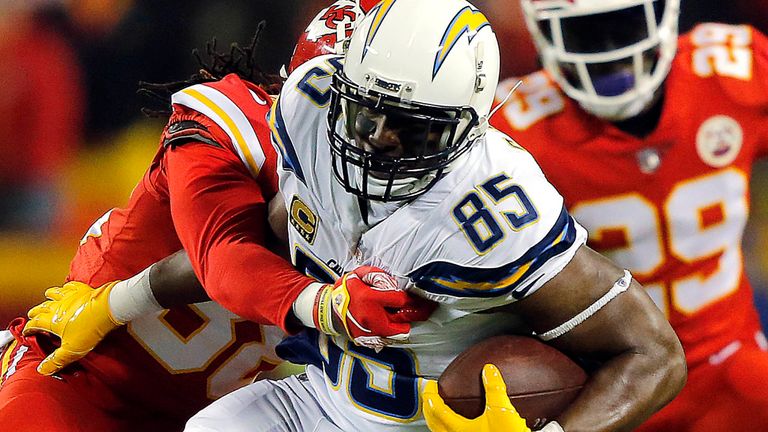 Los Angeles Chargers tight end Antonio Gates