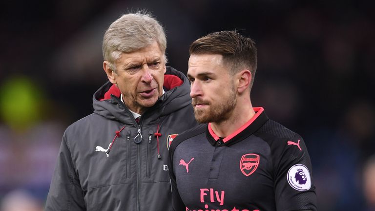 Arsene Wenger and Aaron Ramsey pictured together at Arsenal game 