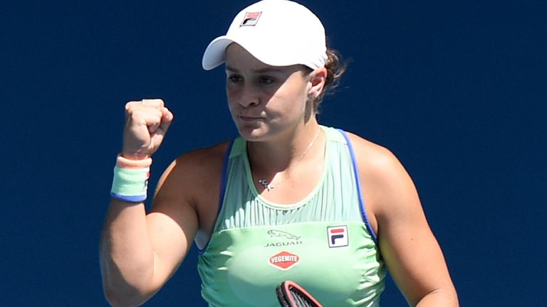 Ashleigh Barty is into her first Australian Open semi-final