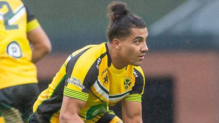 Picture by Allan McKenzie/SWpix.com - 20/10/2019 - Rugby League - Home International - England Knights v Jamaica - Emerald Headingley Stadium, Leeds, England - Ashton Golding.