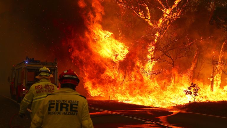 Australian firefighters have been working round the clock to tackle the flames