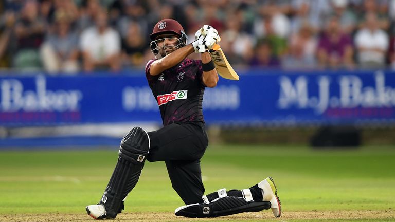 Babar Azam during his first spell at Somerset