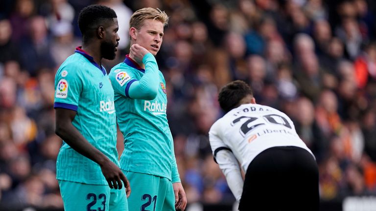 Barcelona produced another subdued display as Valencia ran out 2-0 winners