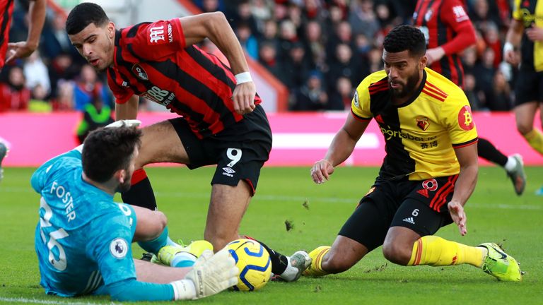 Ben Foster saves against Dominic Solanke