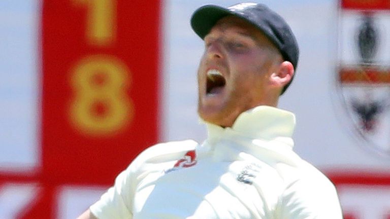 CAPE TOWN, SOUTH AFRICA - JANUARY 04: Ben Stokes of England celebrates his catch of Zubayr Hamza of South Africa during day 2 of the 2nd Test match between South Africa and England at Newlands Cricket Stadium on January 04, 2020 in Cape Town, South Africa. (Photo by Carl Fourie/Gallo Images)