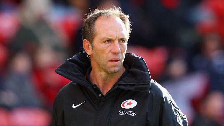 during the Aviva Premiership match between Saracens and Leicester Tigers at Vicarage Road on February 19, 2012 in Watford, England.