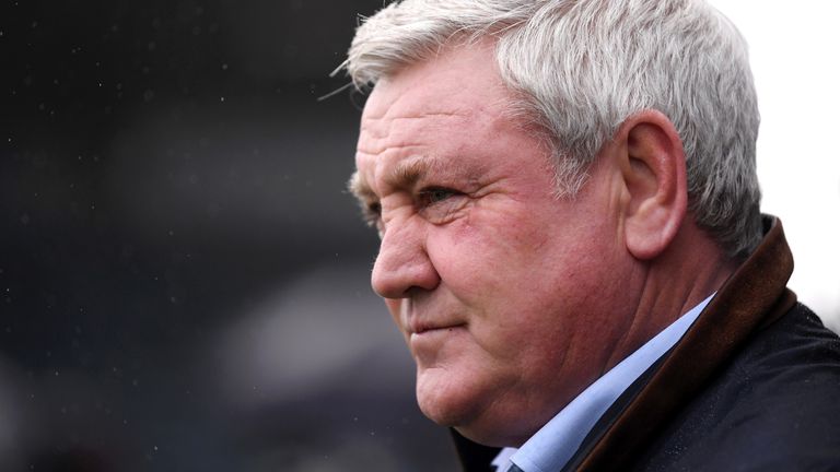 Steve Bruce, Manager of Newcastle United looks on prior to the FA Cup Third Round match between Rochdale AFC and Newcastle United at Spotland Stadium on January 04, 2020 in Rochdale, England.