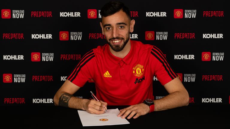 Manchester United unveil new signing Bruno Fernandes