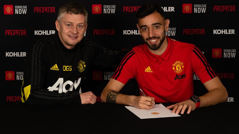 Manchester United unveil new signing Bruno Fernandes