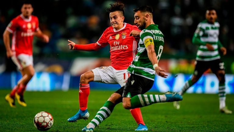 Bruno Fernandes during the Portuguese league football match between Sporting and Benfica