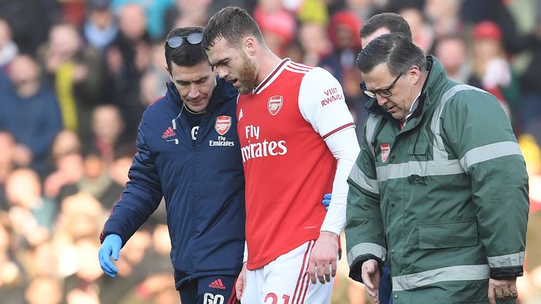 Calum Chambers will be out for up to nine months after rupturing the anterior cruciate ligament in his left knee