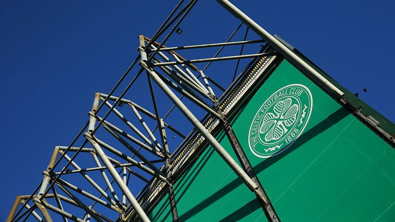 GLASGOW, SCOTLAND - OCTOBER 01:  A Celtic crest on the wall of the stadium during the UEFA Europa League match between Celtic FC and Fenerbahce SK at Celtic Park on October 01, 2015 in Glasgow, Scotland. (Photo by Ian MacNicol/Getty images) *** Local Caption *** 