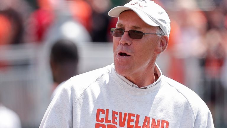 Cleveland Browns GM John Dorsey at the team's Training Camp on August 5, 2019