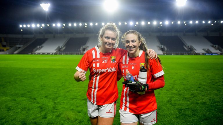 Saoirse Noonan and Ashling Hutchings of Cork celebrate their win 