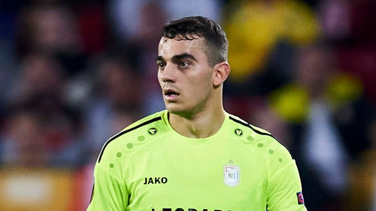 SEVILLE, SPAIN - OCTOBER 24: Danel Sinani of F91 Dudelange reacts during the UEFA Europa League group A match between Sevilla FC and F91 Dudelange at Estadio Ramon Sanchez Pizjuan on October 24, 2019 in Seville, Spain. (Photo by Aitor Alcalde Colomer/Getty Images)