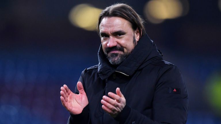 Norwich City head coach Daniel Farke during their FA Cup fourth round match victory away to Burnley