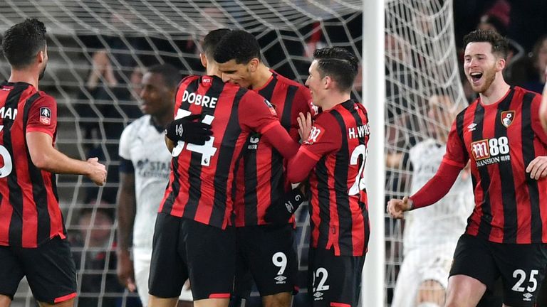 Dominic Solanke scored his first Bournemouth goal against Luton