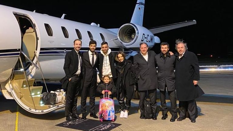 Bruno Fernandes landed in Manchester on Wednesday evening Image - Credit: Sky Italy