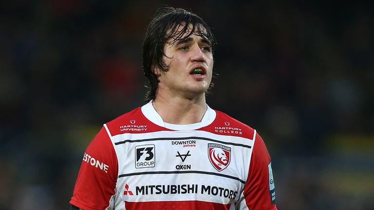 NORTHAMPTON, ENGLAND - DECEMBER 28: Franco Mostert of Gloucester Rugby moves forward with the ball during the Gallagher Premiership Rugby match between Northampton Saints and Gloucester Rugby at Franklins Gardens on December 28, 2019 in Northampton, England. (Photo by Pete Norton/Getty Images)