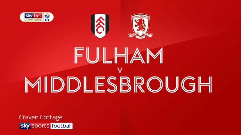 Fulham v Middlesbrough badge