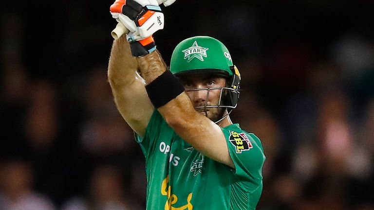 Melbourne Stars all-rounder Glenn Maxwell batting in the Big Bash