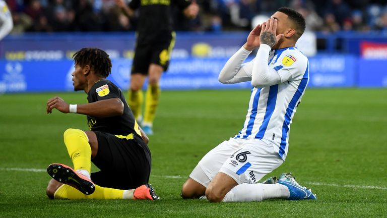 Huddersfield's Karlan Grant rues a missed opportunity