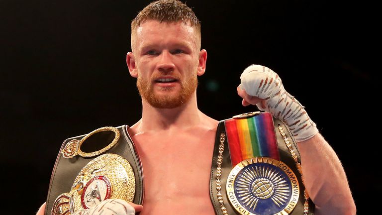  during the European & WBA International Super-Featherweight Championship title fight between Martin Joseph Ward and James Tennyson at The O2 Arena on May 5, 2018 in London, England.