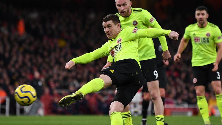 John Fleck scores Sheffield United's equalising goal 