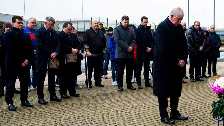 A service took place at Ibrox on Thursday morning