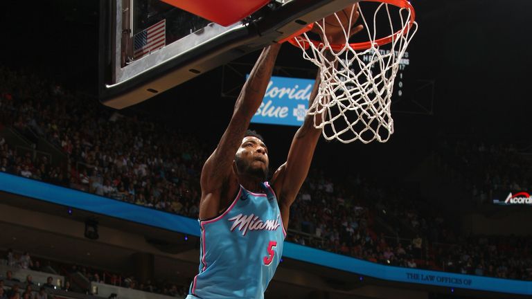 Derrick Jones Jr. of the Miami Heat