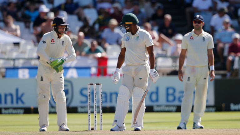 Vernon Philander and Jos Buttler exchanged words on day five in Cape Town