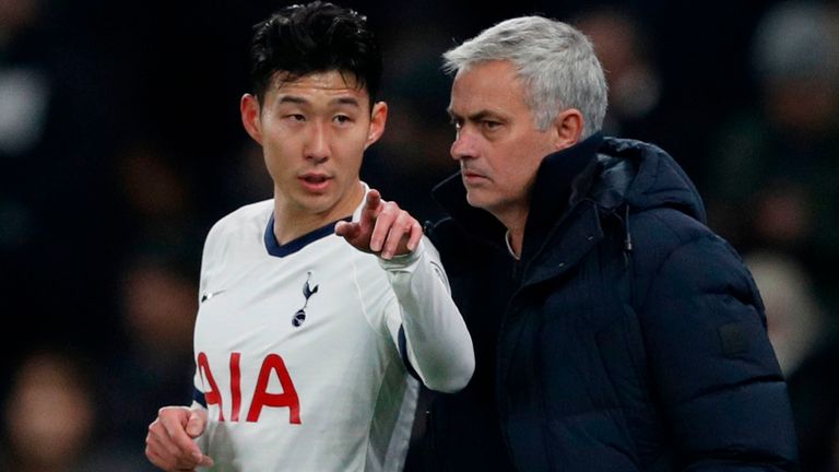 Heung-Min Son and Jose Mourinho talk tactics during Spurs&#39; win over Norwich