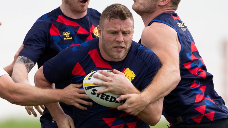 Great Britain Lions player Josh Jones, during the Lions rugby league team training session, held at the Blues Training Ground, Alexandra Park, Auckland, New Zealand. 21 October 2019 Photo: Brett Phibbs / www.photosport.nz /SWpix.com