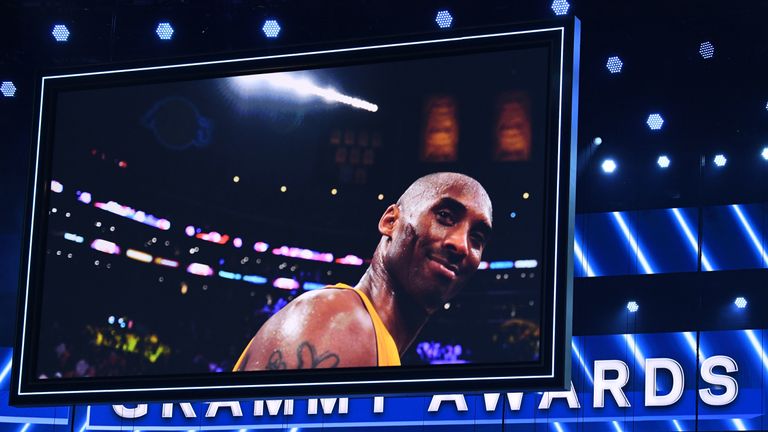 Kobe Bryant is honoured at the Grammys