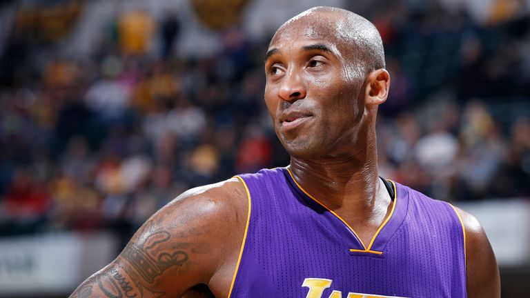 Kobe Bryant of the Los Angeles Lakers during a game against the Indiana Pacers