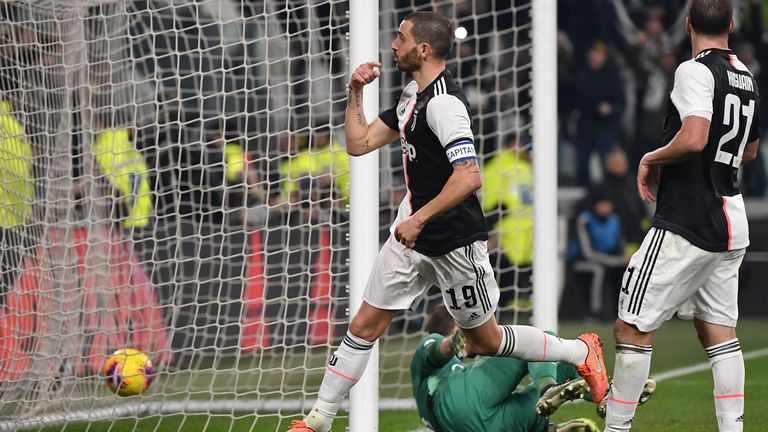 Leonardo Bonucci extended Juventus' lead with a well-taken header