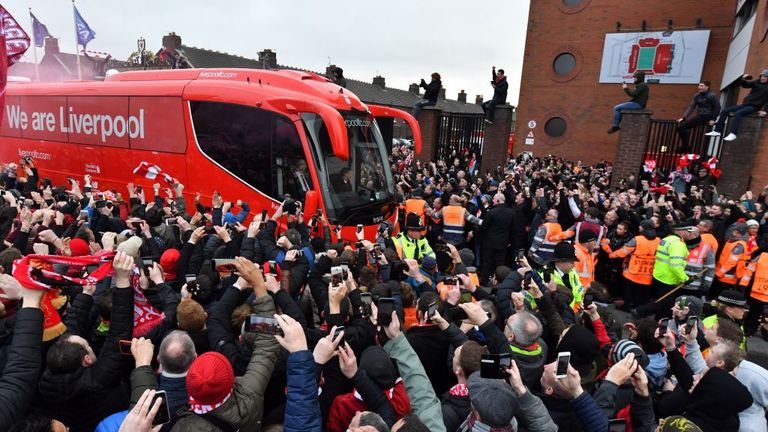 Bus welcomes have been a feature at Anfield for several years