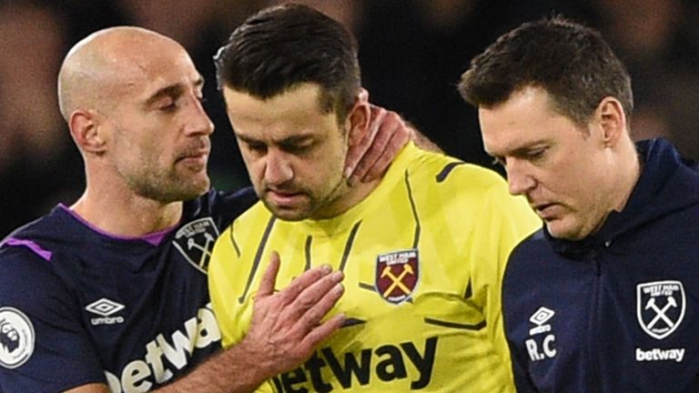 Lukasz Fabianski injured for West Ham