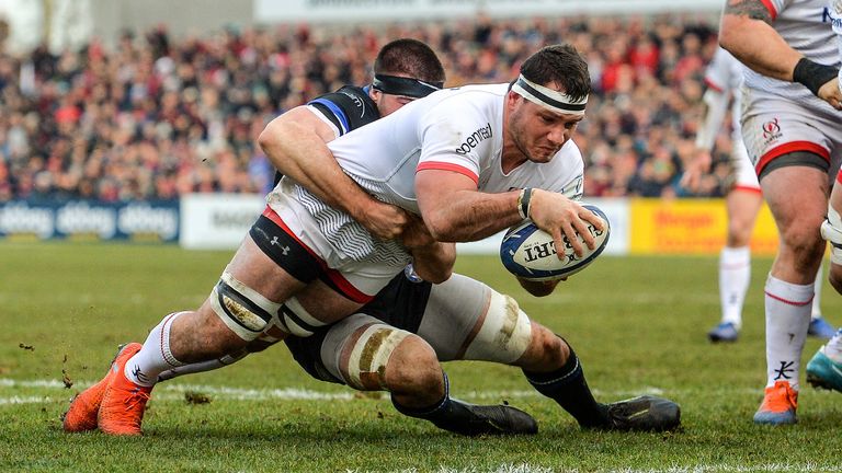 Marcell Coetzee got Ulster up and running with the first try of the game