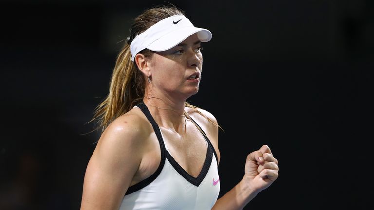 Maria Sharapova returned to the court at the Brisbane International