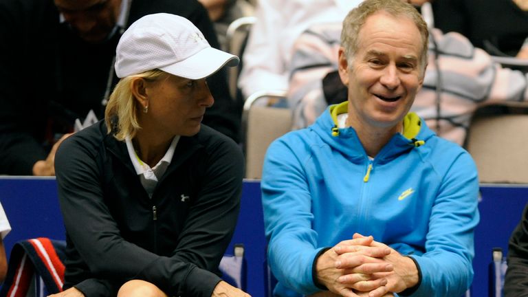 Martina Navratilova and John McEnroe staged a protest at the Australian Open